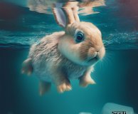 Кролик в воде
